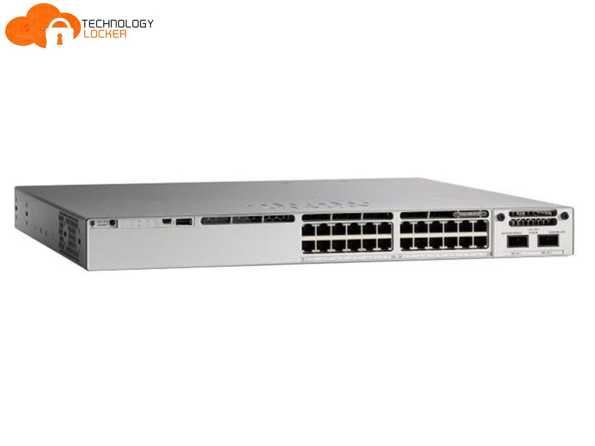 Cisco Catalyst C9300-24P-A 24Port PoE+ Switch C9300-NM-8X 2x PWR-C1-715WAC