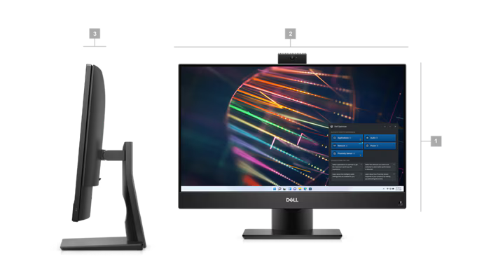Dell OptiPlex 5400 AIO 24" i5-12500T 12th Gen CPU 16GB RAM 256GB SSD Win 11