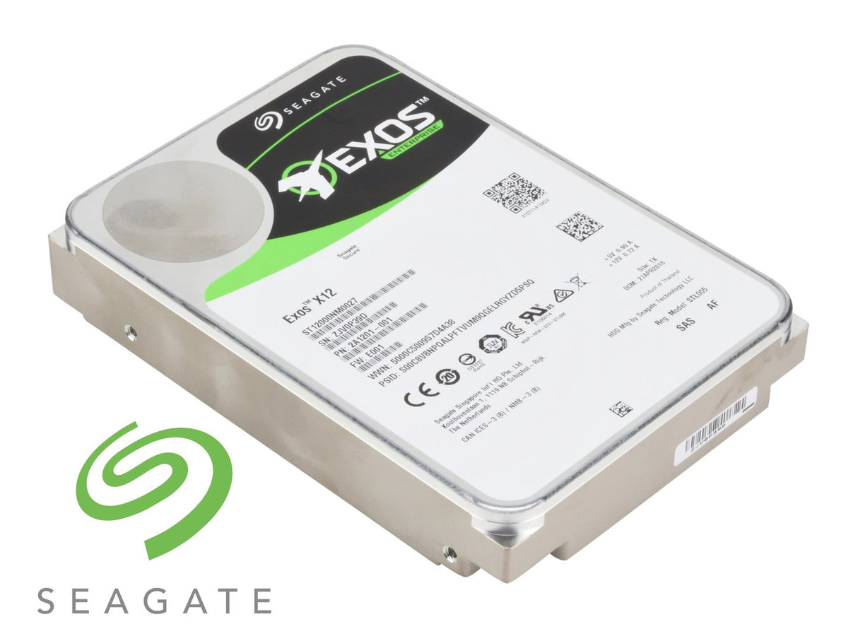 Seagate EXOS X16 12TB 7200 RPM SATA 6Gb/s 256MB Cache 3.5" HDD ST12000NM001G